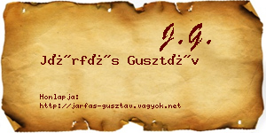 Járfás Gusztáv névjegykártya