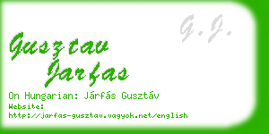 gusztav jarfas business card