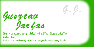 gusztav jarfas business card